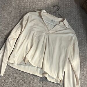 J. Crew Cream Long Sleeve Top
